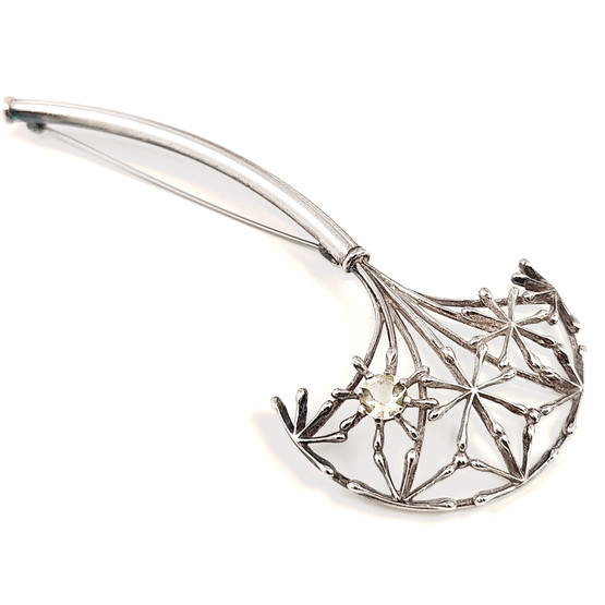 Kalevala Koru | (iso) Naisen Ääni -Solki | Keltainen kvartsi | Hopeaa