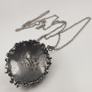 Turun hopea oy | Pentti Sarpaneva | iso KAARNA  Riipus | Kaulakoru | 830 Hopeaa -72