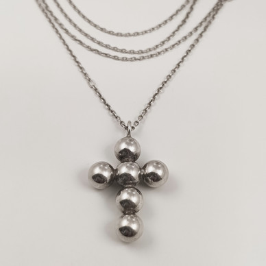 Kulta-KALKE | Ristiriipus | Kaulakoru | 925 Hopeaa 