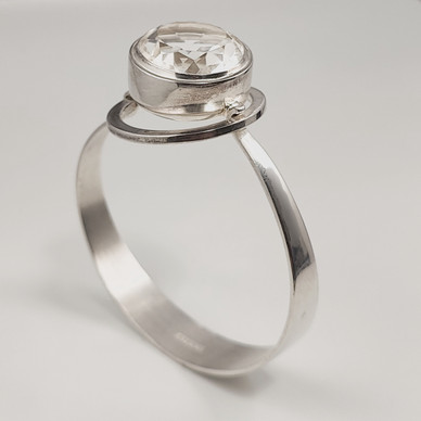 Gorgeous vintage jewelry | Rock crystal Bracelet | 830 Silver 