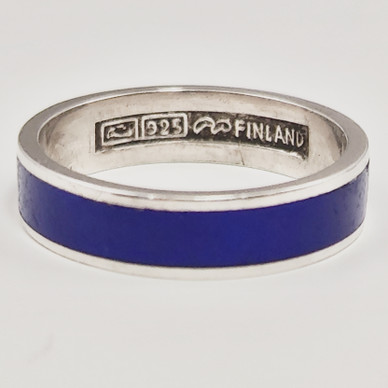 Auran Kultasepät | Pekka Piekäinen  | Emaloitu Sormus | Hopeaa