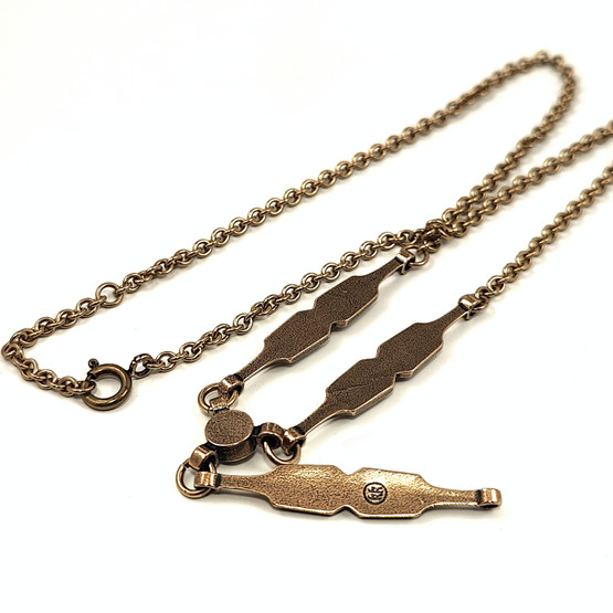 Kalevala Koru | Kehrääjä -kääty | Kaulakoru spektroliitilla | Pronssia