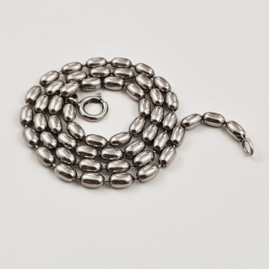 Oliiviketju  / Papuketju / oliiviketju | 42cm | Hopeaa