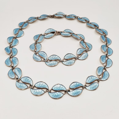 D-A , David-Andersen | Norwegian Necklace + Bracelet | Enameled | 925 Sterling