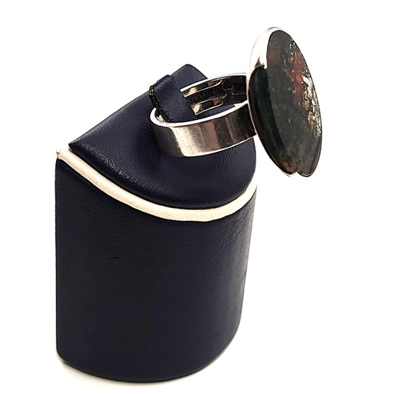 Kupittaan Kulta oy | Elis Kauppi | Akaatti  Sormus | Hopeaa 