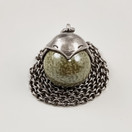 Kalevala Jewelry |  'BIRD' -Necklace | green ceramic stone | Sterling -95