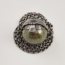 Kalevala Jewelry |  'BIRD' -Necklace | green ceramic stone | Sterling -95