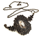 Turun Hopea oy | Pentti Sarpaneva | ( todella iso) Akaatti Riipus | kaulakoru  |Pronssia