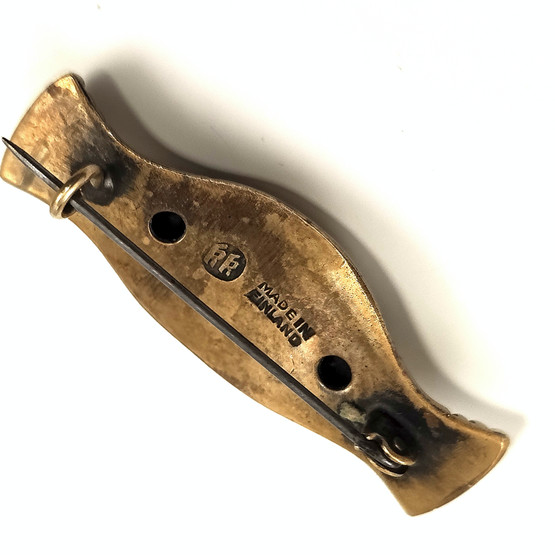 Kalevala koru | Vintage solki | Rintakoru Pronssia