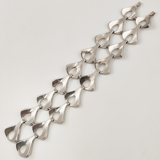 W&L ,Ruotsi | Näyttävä Vintage Rannekoru | Hopeaa -60