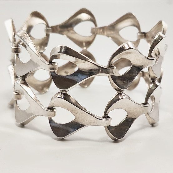 W&L ,Ruotsi | Näyttävä Vintage Rannekoru | Hopeaa -60