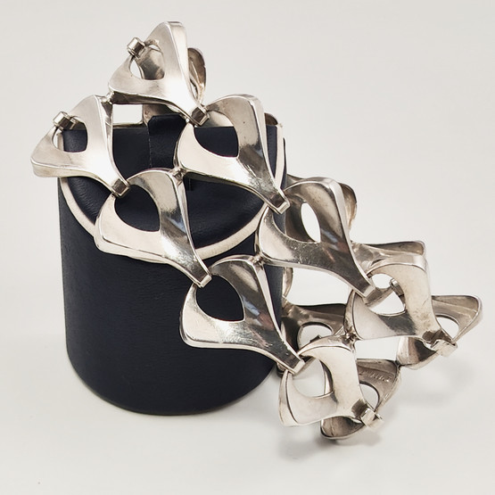 W&L ,Ruotsi | Näyttävä Vintage Rannekoru | Hopeaa -60