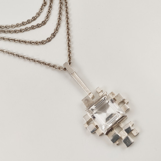 Kultateollisuus oy | Jorma Laine | Vuorikide Riipus | Kaulakoru Hopeaa -76