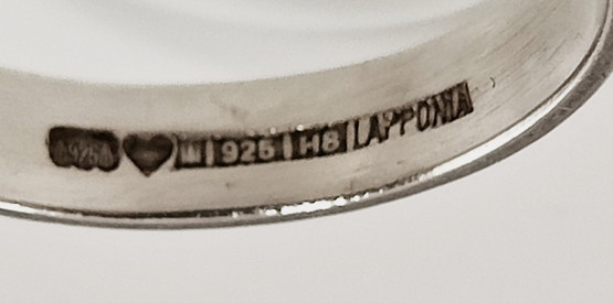 Lapponia koru | sormus | 19mm | Hopeaa -85