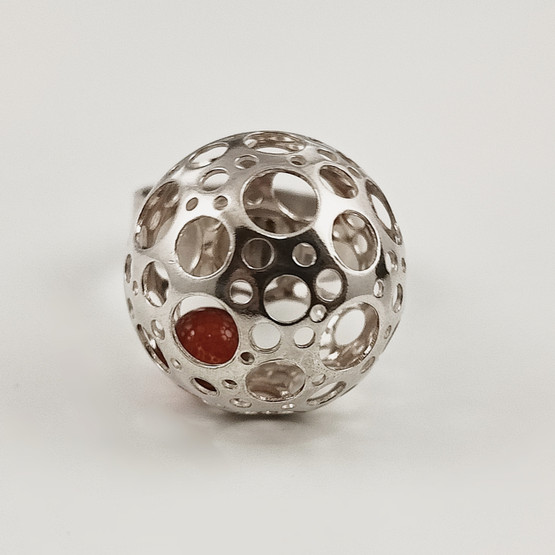 Liisa Vitali, ´Ladybug´ Ring , (20mm ball) , Sterling -71