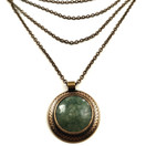 Kalevala jewelry | Pendant-1588 | Crome marble Necklace | Bronze