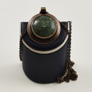 Kalevala jewelry | Pendant-1588 | Crome marble Necklace | Bronze