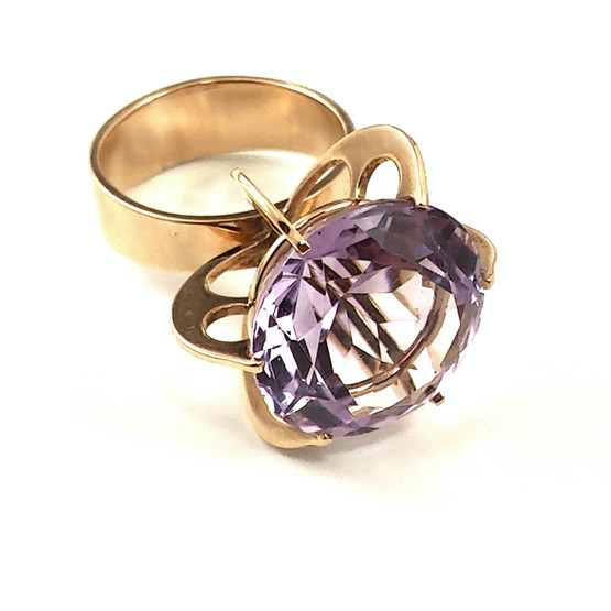 Kupittaan Kulta oy | Elis kauppi | Ametisti Sormus | 14k Kultaa -67