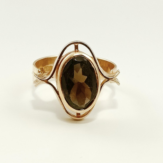 Auran kultasepät oy | Savukvartsi SORMUS | 14k Kultaa -65