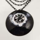 Eira Ikonen | Large Enameled Copper Pendant | Finnish Vintage Necklace