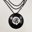 Eira Ikonen | Large Enameled Copper Pendant | Finnish Vintage Necklace