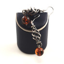 Kalevala Koru | Tulen Henki Korvakorut | Meripihka | Hopeaa