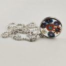 Kalevala koru | (iso) MILLEFIORI kaulakoru | hopeaa 