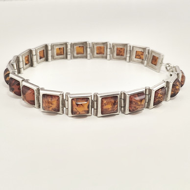 Vintage Rannekoru | Meripihka | 925 Hopeaa 