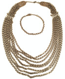 KK / Kalevala Koru |  Hämäläisemännän  juhlakääty | Kaulakoru + jatkopala/rannekoru | Pronssia