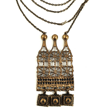 Turun Hopea oy | Pentti Sarpaneva |  (iso) Riipus | Kaulakoru |Pronssia