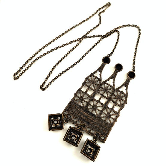 Turun Hopea oy | Pentti Sarpaneva |  (iso) Riipus | Kaulakoru |Pronssia