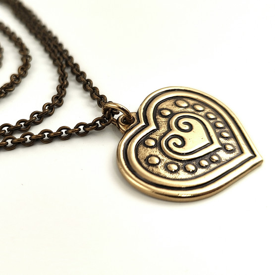 Kalevala Koru | (iso) Euran Sydän - Riipus | Kaulakoru | Pronssia