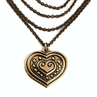 Kalevala Koru | (iso) Euran Sydän - Riipus | Kaulakoru | Pronssia