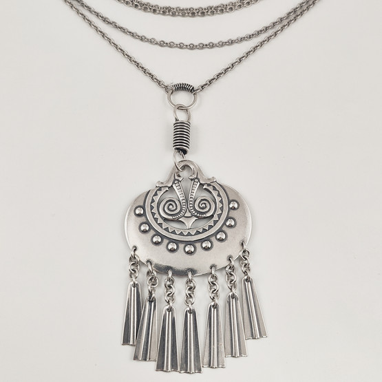 Kalevala koru | (iso) Kuutar riipus | kaulakoru | hopeaa -95