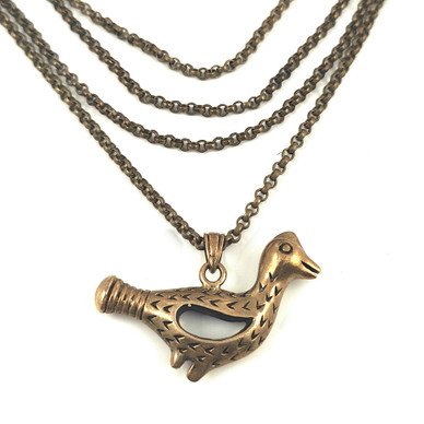 Vintagekoru |  LINTU Riipus | Kaulakoru | Pronssia