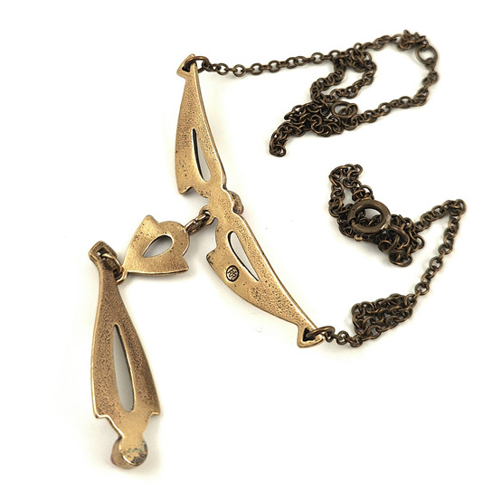  Kalevala Koru | Illusioni -kääty | Karneolit | Kaulakoru pronssia