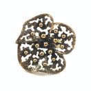 Kultasepät Salovaara ky | K.Sara | iso KUKKA Sormus | Pronssia 