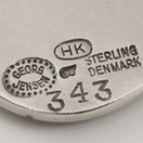 GEORG JENSEN, Tanska |  KAMPELA solki | Emaloitu kala Rintakoru |  Hopeaa