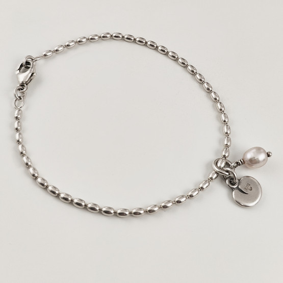 Kalevala koru | Vanamo rannekoru | Ranneketju helmellä | Hopeaa