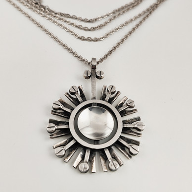 Kultateollisuus oy | Jorma Laine | Riipus | Kaulakoru | 830 Hopeaa -70