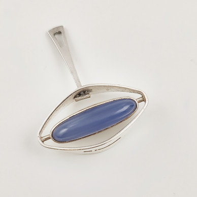 Kupittaan kulta | Elis Kauppi | Riipus | sininen kalsedoni | Hopeaa -61