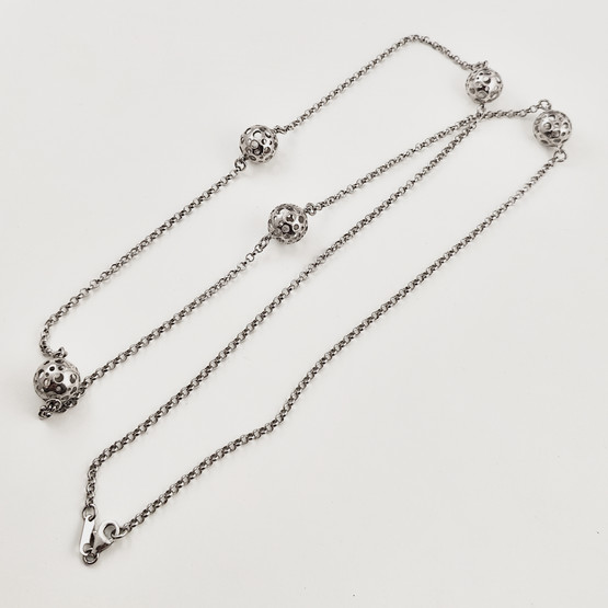 Liisa Vitali ' Lady bug / Lace' necklace , Sterling