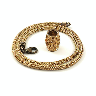 Kalevala Koru | Verkkoketju tynnyri-helalla | Kaulakoru | Pronssia 