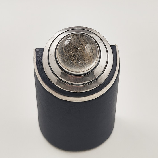 E.Granit & co, Helsinki | Erik Granit | Rutile quartz Brooch / Pendant | Silver -61