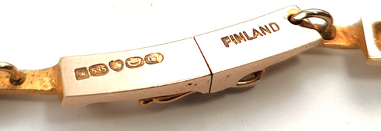 Lapponia jewelry | Björn Weckström  | ´Tundra´-collar | Necklace | 585 Gold -69