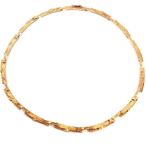 Lapponia jewelry | Björn Weckström  | ´Tundra´-collar | Necklace | 585 Gold -69