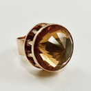 Lapponia jewelry |  Björn Weckström | Cocktail Ring | UNIQUE citrine RING | 750 Gold -61