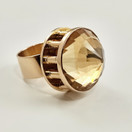 Lapponia jewelry |  Björn Weckström | Cocktail Ring | UNIQUE citrine RING | 750 Gold -61