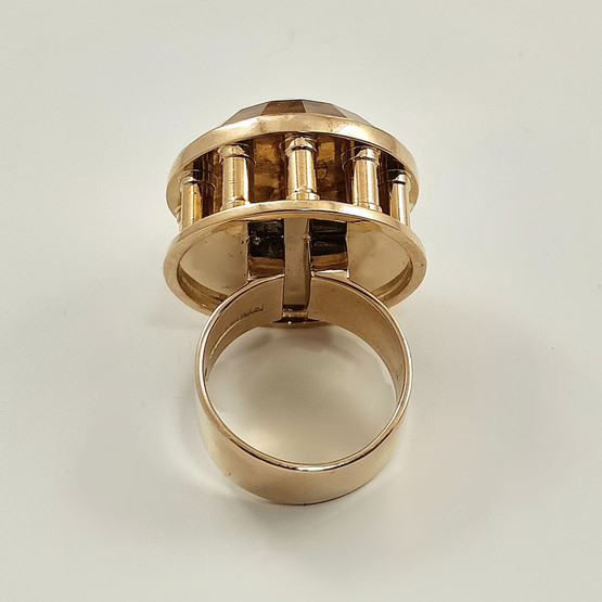 Lapponia jewelry |  Björn Weckström | Cocktail Ring | UNIQUE citrine RING | 750 Gold -61