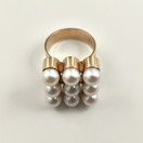 Kupittaan kulta oy, Finland | Elis Kauppi | Gorgeous Pearl RING | 14k Gold -68